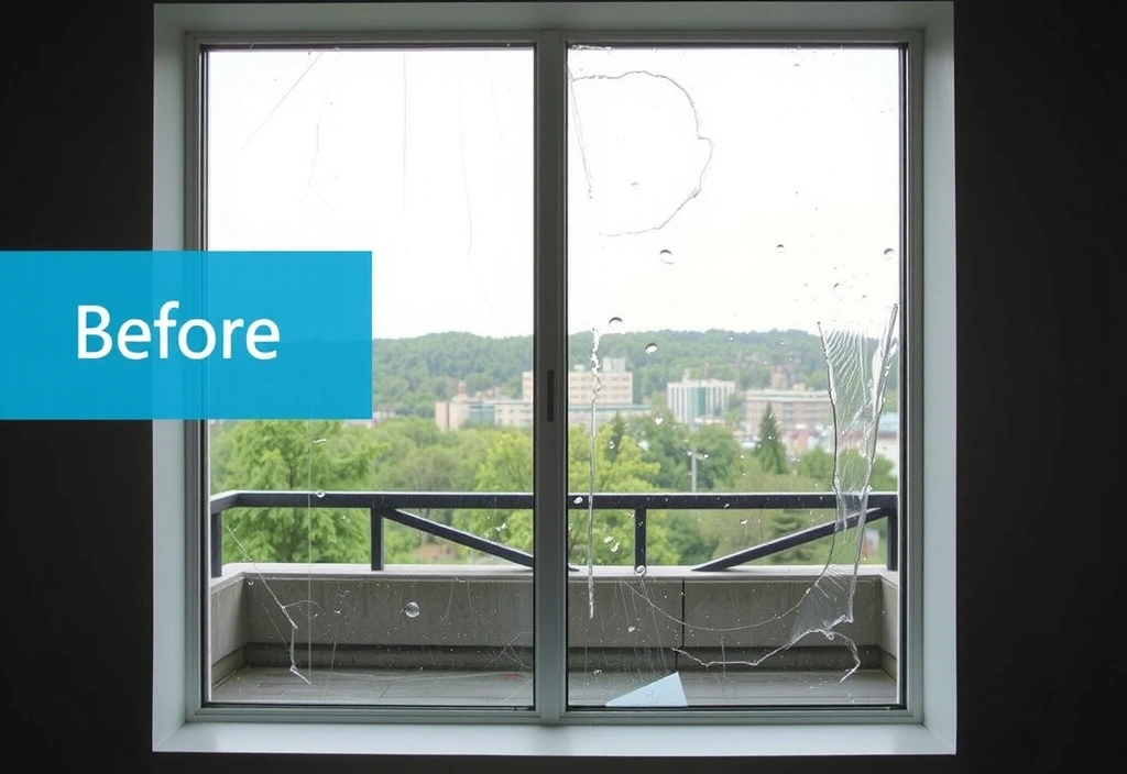 Windows before cleaning